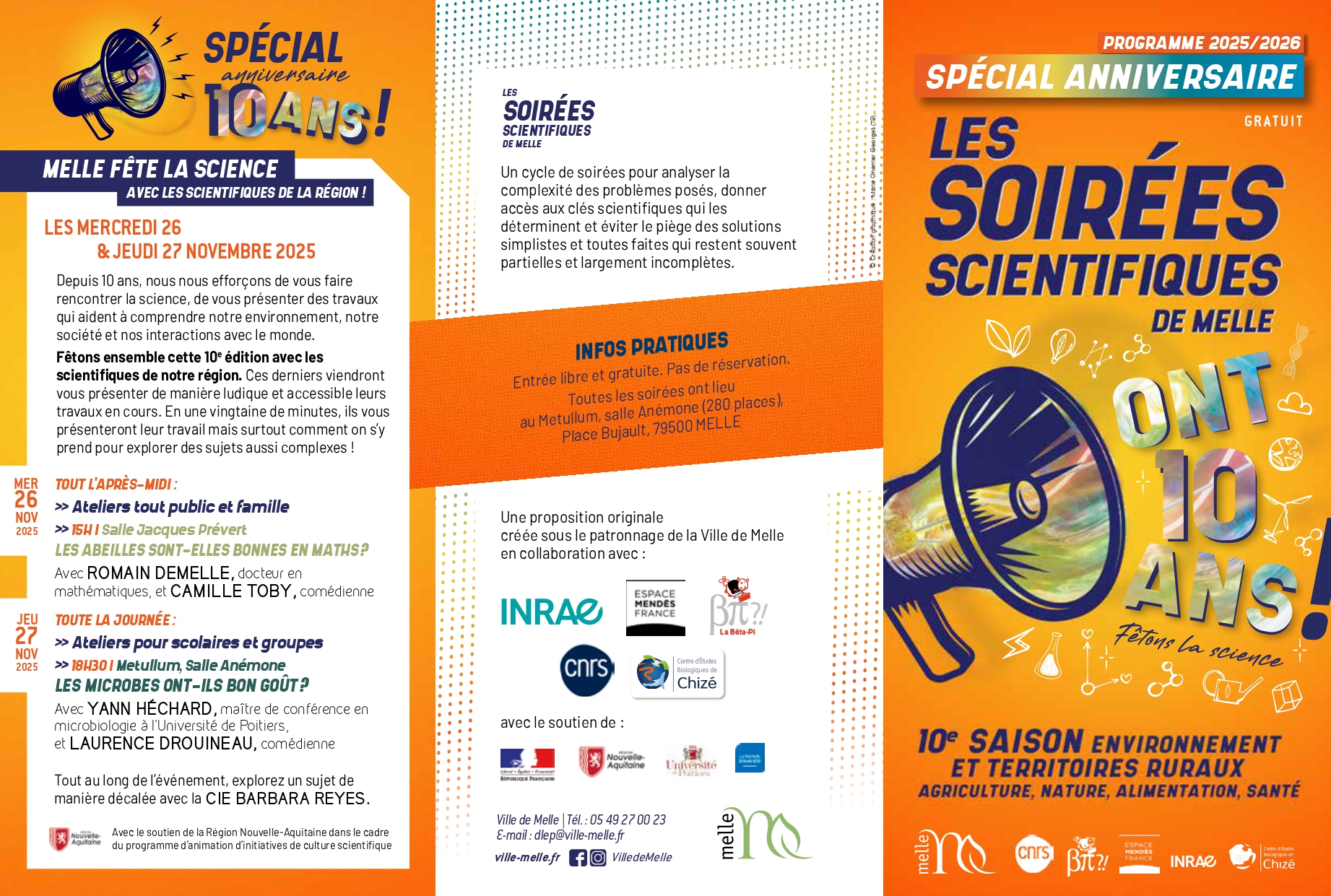 Les soirées scientifiques de Melle 2025 - 2026